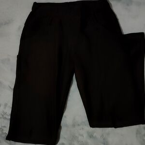 Black stretch work pants